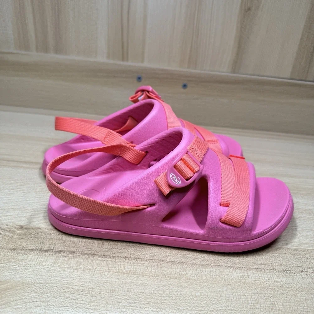 Chaco's Chillos Sport Sandals Kids Youth Sz 4 Rose Pink Hiking Swimming Slip On